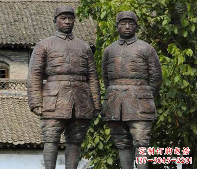 烟台铜雕解放军战士人物雕塑