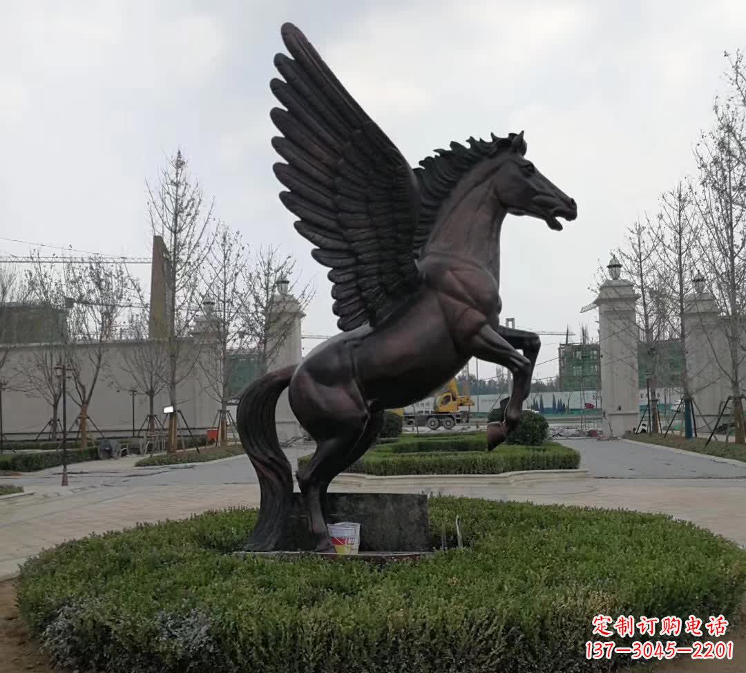 烟台铜雕景观飞马