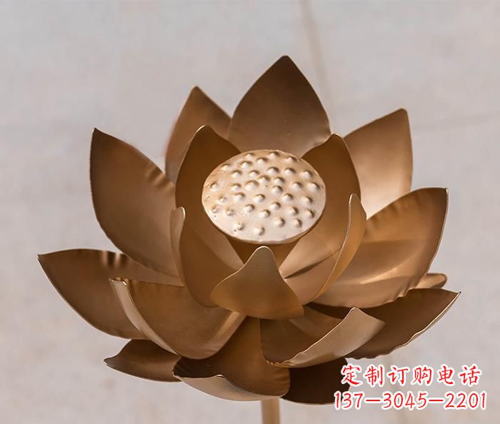 烟台铜雕景观荷花