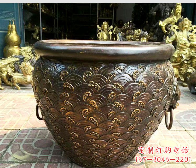 烟台铜雕景观花盆