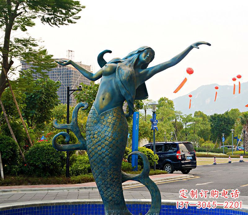 烟台铜雕美人鱼