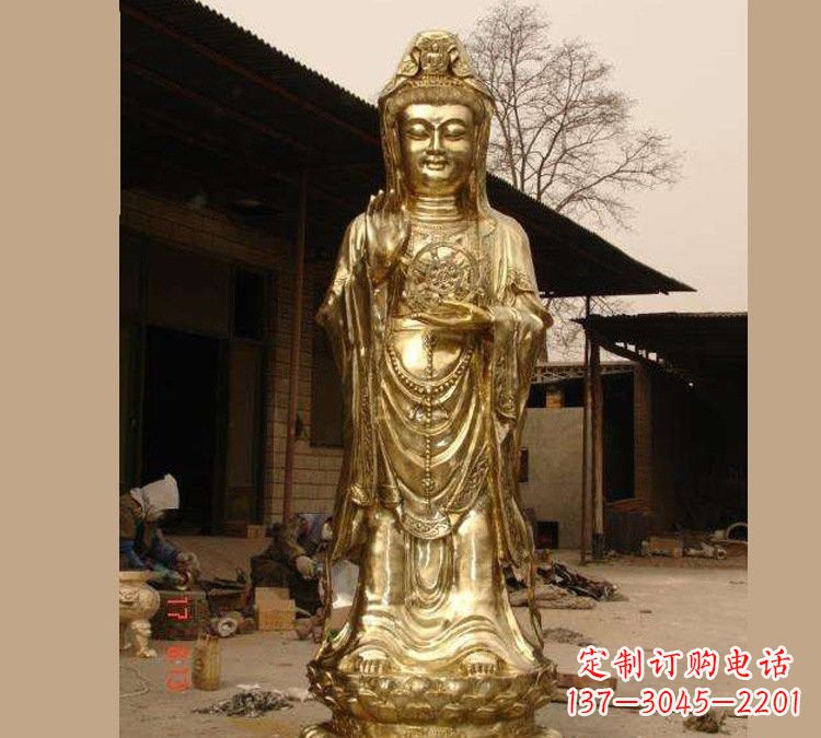 烟台铜雕南海观音