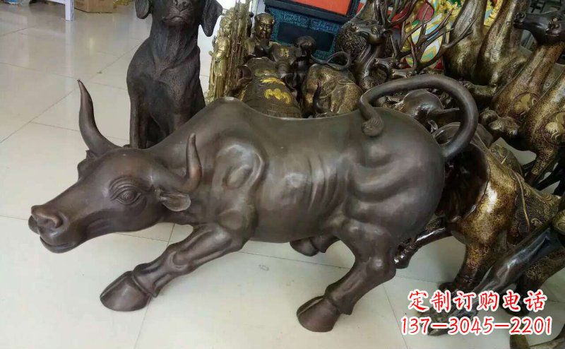烟台铜雕牛广场动物景观摆件 (5)