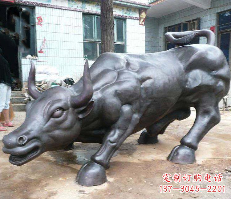 烟台铜雕牛广场动物景观摆件 (3)