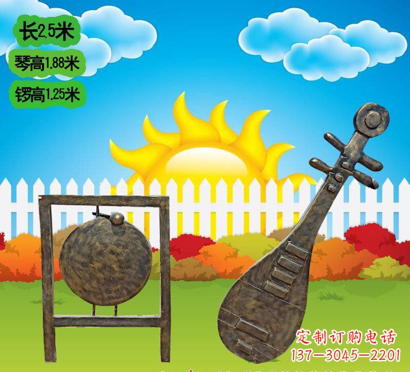 烟台铜雕琵琶雕塑