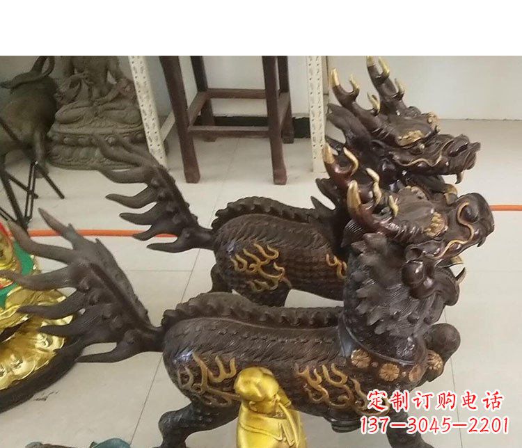 烟台铜雕麒麟招财雕塑