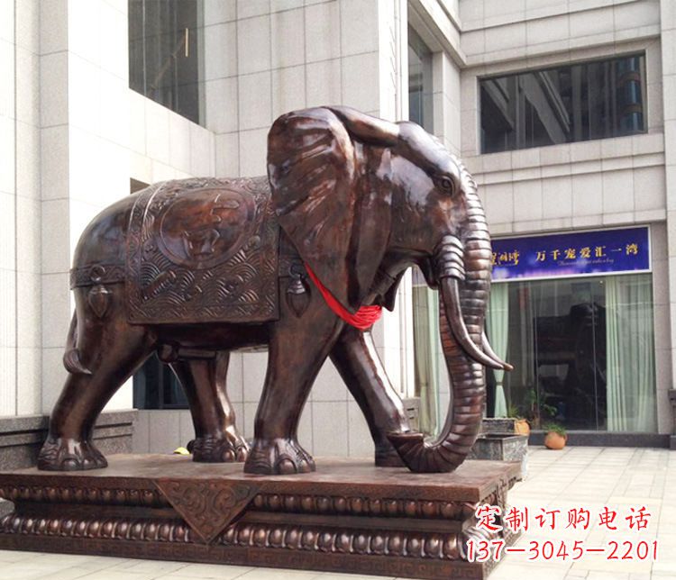 烟台铜雕企业招财大象