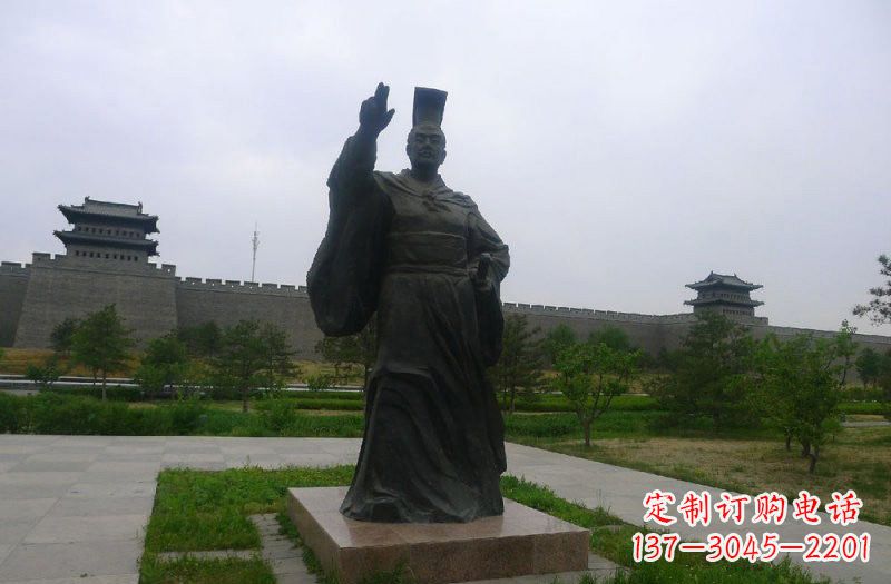 烟台铜雕秦始皇古代名人雕塑