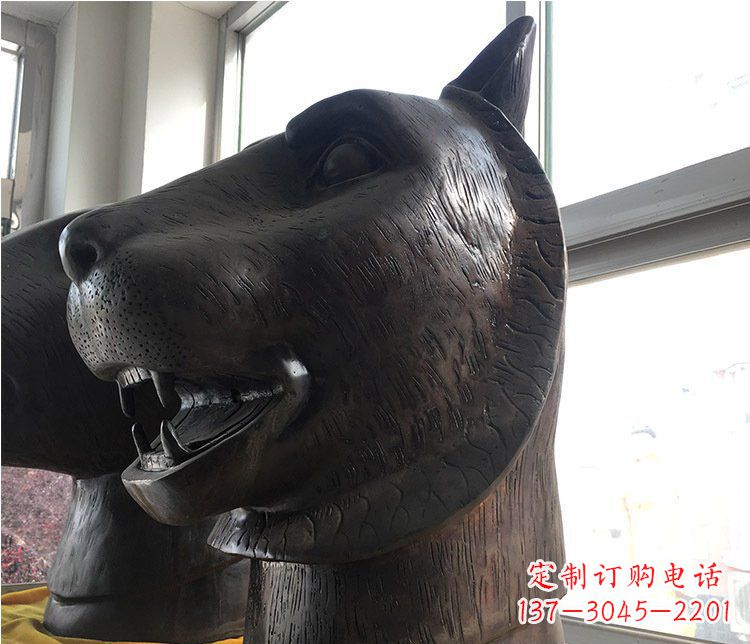 烟台铜雕生肖动物头像雕塑摆件