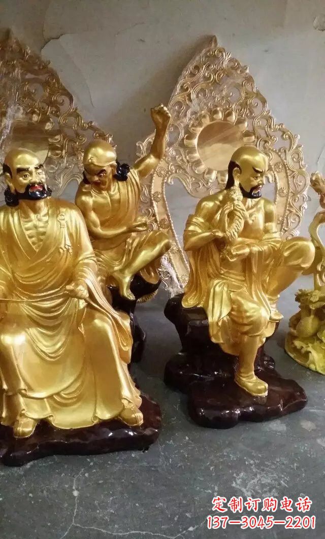 烟台铜雕十八罗汉