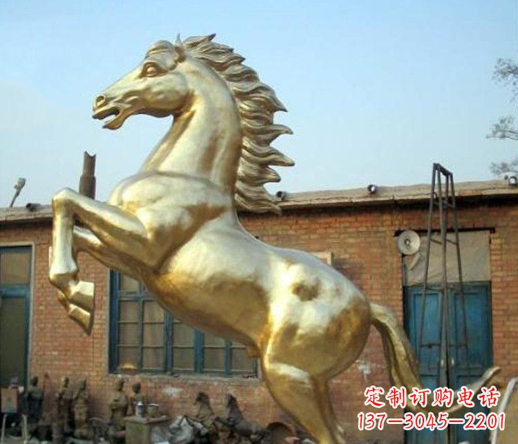 烟台铜雕室商场招财动物马雕塑