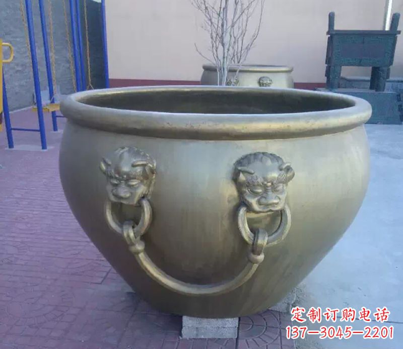 烟台铜雕水缸