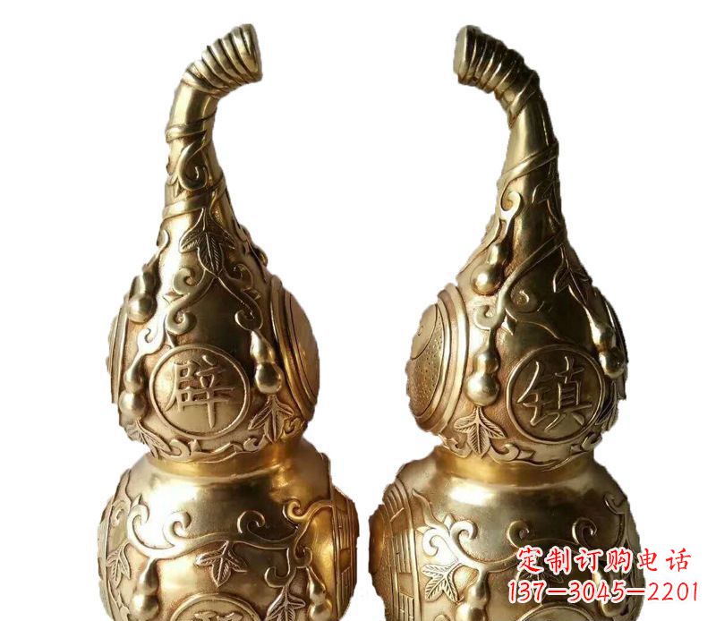 烟台铜雕寺庙平安葫芦雕塑