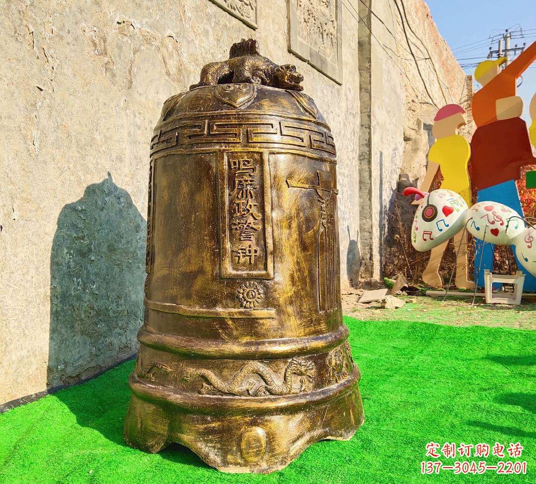 烟台铜雕寺庙警钟雕塑摆件
