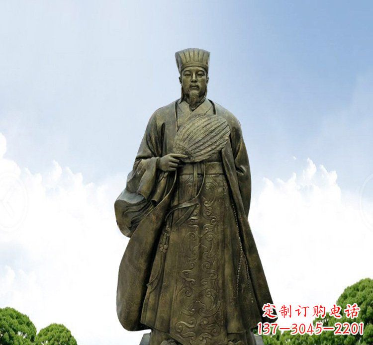 烟台铜雕伟人诸葛亮古代历史人物