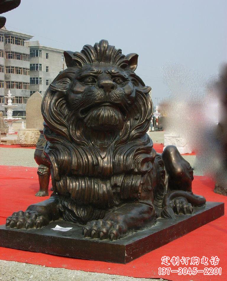 烟台铜雕西洋狮子222