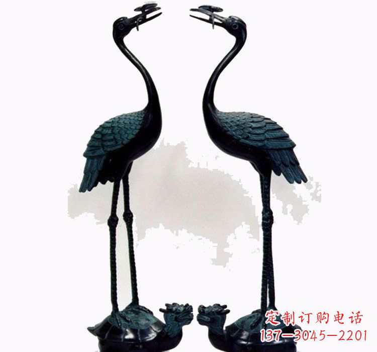 烟台铜雕仙鹤和龙龟