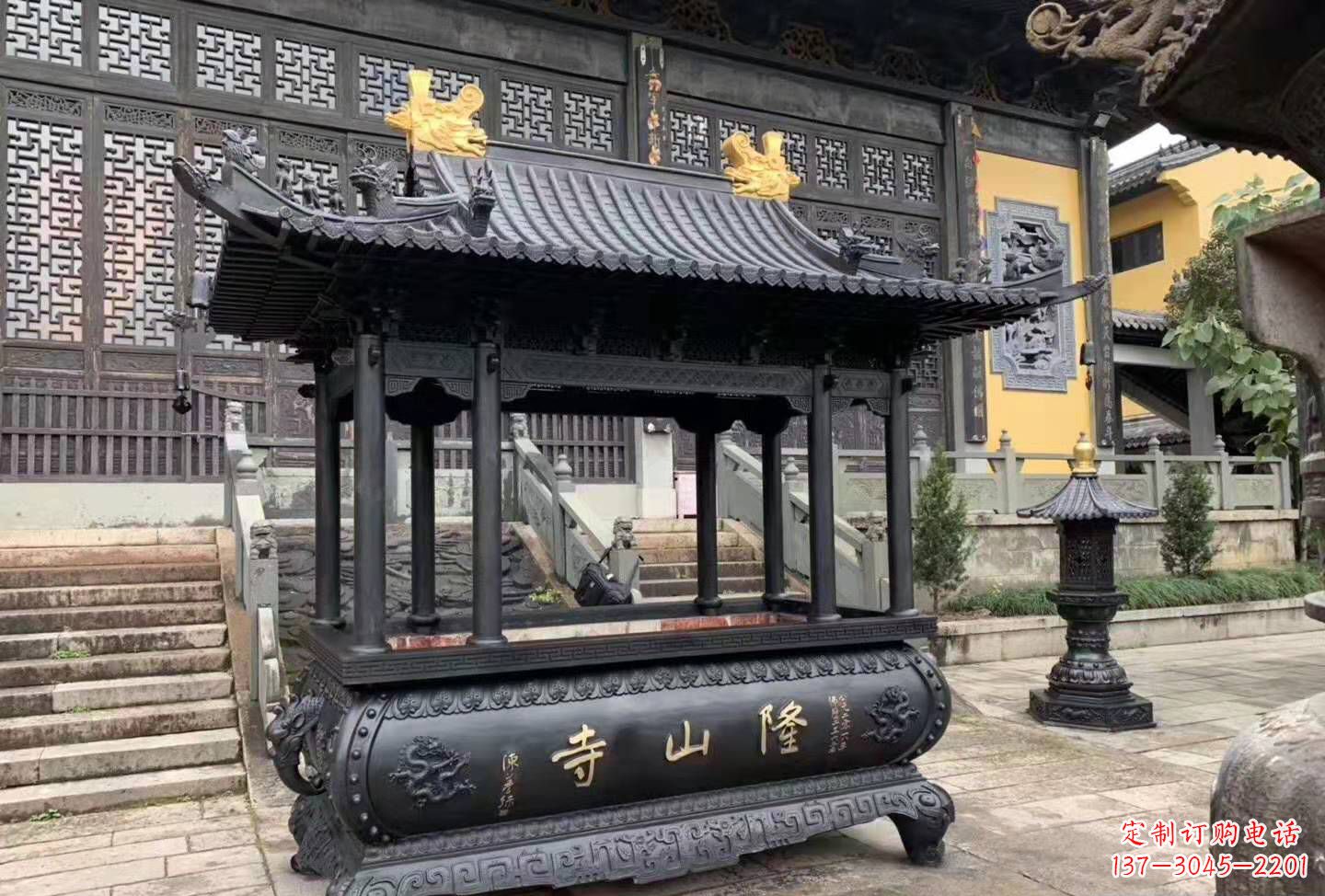 烟台铜雕香炉寺庙景观户外摆件