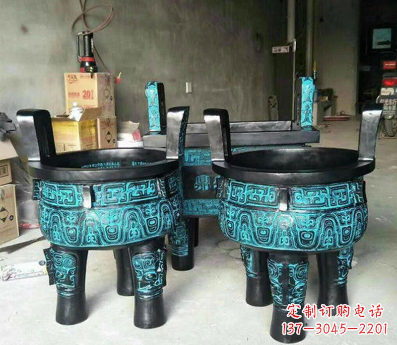 烟台铜雕香炉寺庙香炉雕塑