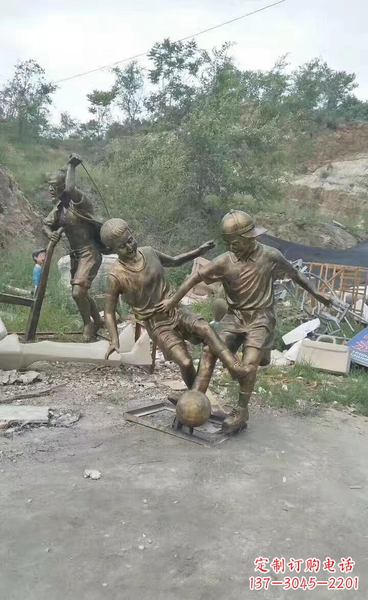 烟台铜雕小孩童趣人物雕塑