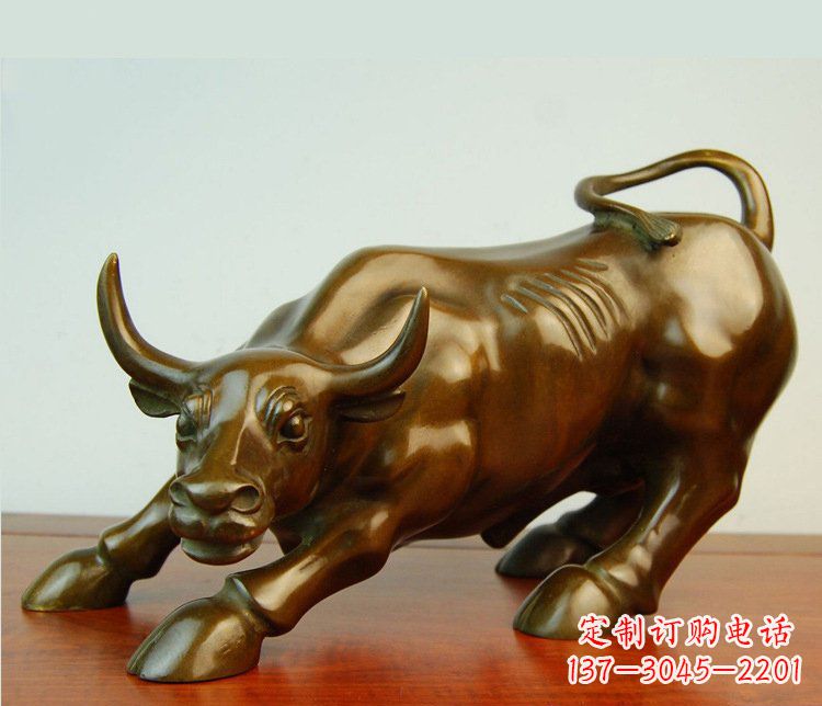 烟台铜雕小区动物牛摆件