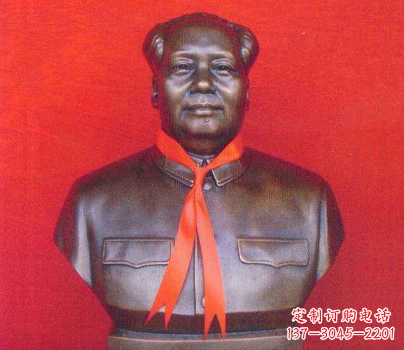 烟台铜雕校园红领巾主席雕塑摆件