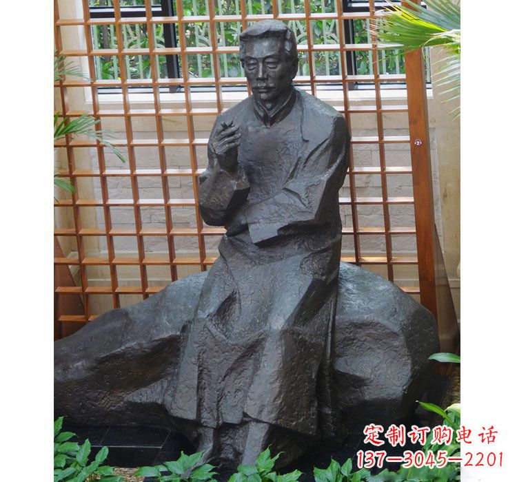 烟台铜雕校园名人鲁迅