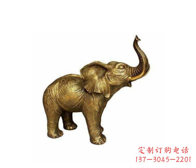 烟台铜雕园林动物小象雕塑