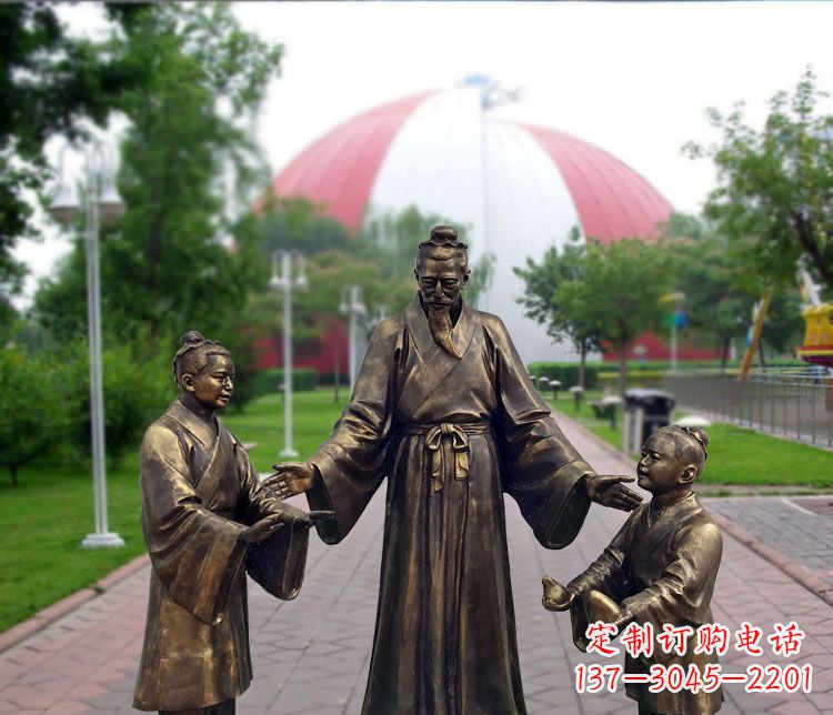 烟台铜雕园林孔融让梨