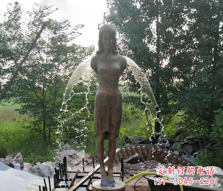 烟台铜雕园林天使雕塑摆件
