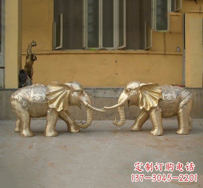烟台铜雕招财小象