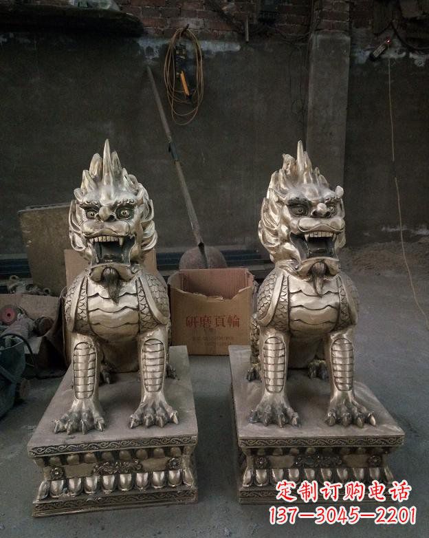 烟台铜雕镇宅麒麟