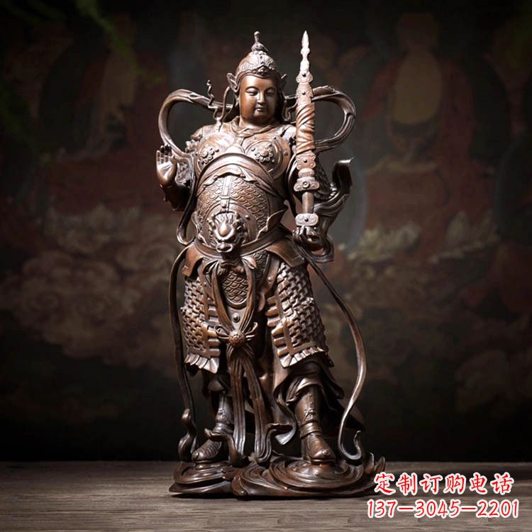 烟台托塔李靖天王铜雕