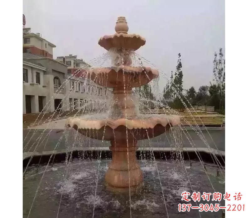 烟台晚霞红喷泉雕塑