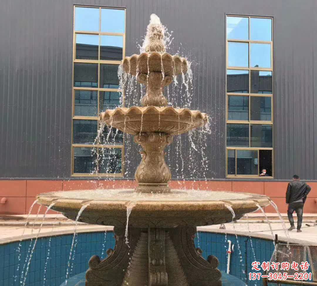 烟台晚霞红三层音乐喷泉