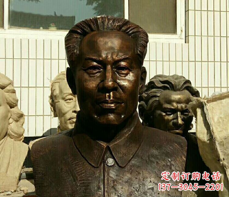烟台伟人刘少奇胸像铜雕