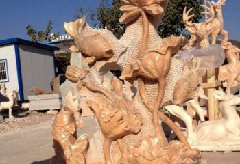 烟台精美而独特的莲花石雕展现家居美学