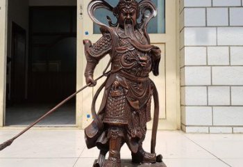 烟台唯美古典风格关公铜雕像