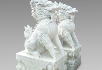 烟台释迦牟尼麒麟石雕，吸煞驱邪