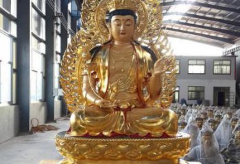 烟台手工精雕如来佛塑像