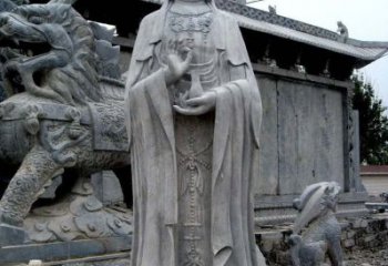 烟台青石仿古观音雕像|传承古代神话传统