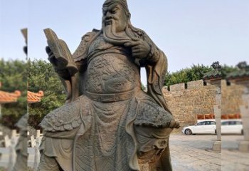 烟台青石关公雕塑，让您的家居更加古典优雅