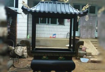 烟台中领雕塑精美全铜香炉古典雕塑