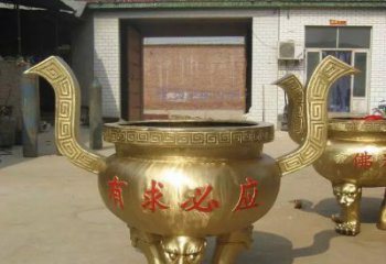 烟台三足香炉铜雕，装点你的寺庙