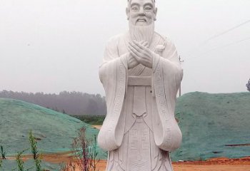 烟台中领雕塑：精致雕刻的少海公园孔子雕像