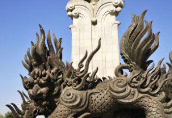 烟台中领雕塑：神兽火麒麟铜雕定制