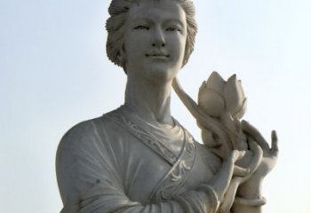 烟台汉白玉荷花雕塑，精致美丽无双！