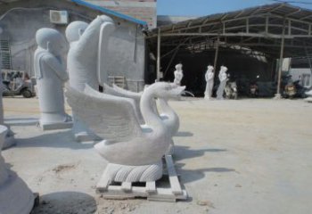烟台中领雕塑：独具特色的天鹅喷水雕塑