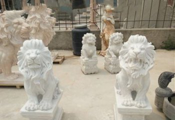 烟台传承欧式历史的狮子雕塑