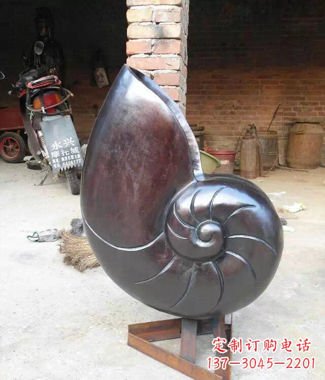 烟台蜗牛公园景观动物铜雕